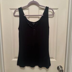 Torrid Black Tank Top with Button Detail